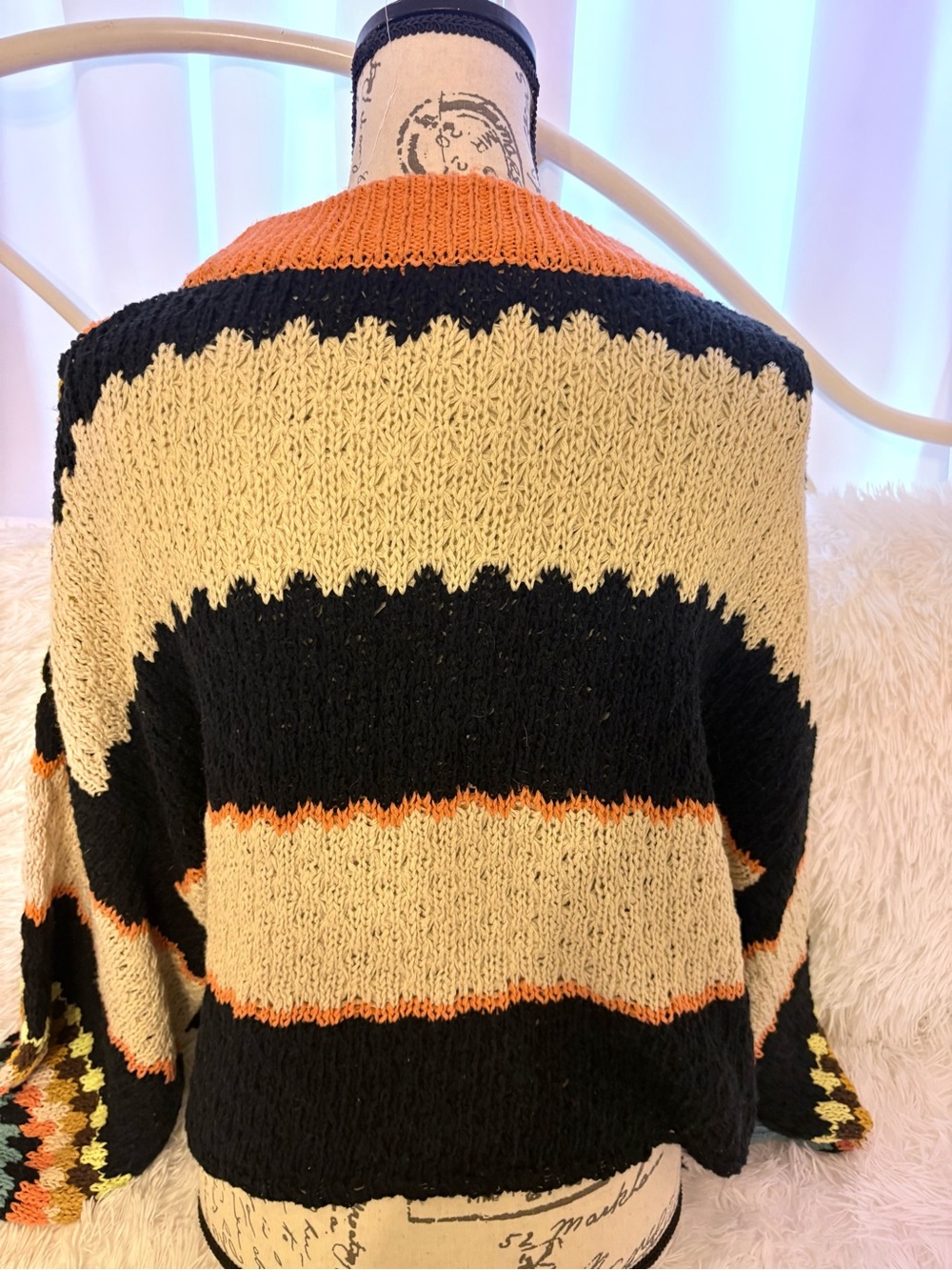 Free People Crochet-Pattern Women’s Sweater - Picture 6 of 7